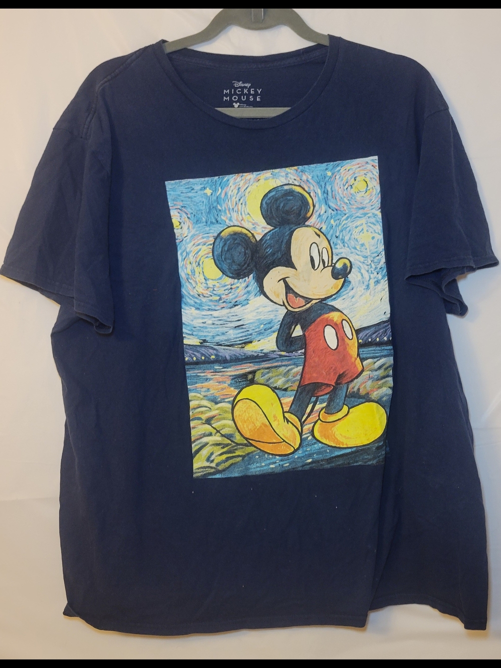 Disney Mickey Mouse Graphic Tee - Navy with Multicolor Print